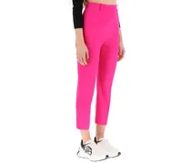 Wool Cropped Trousers — Pink