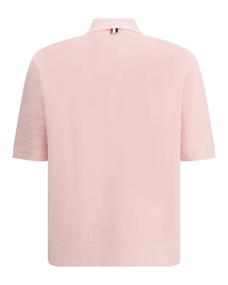 Thom Browne Men's Cotton Polo Lt Pink Shirts T-shirts And Polos Pink