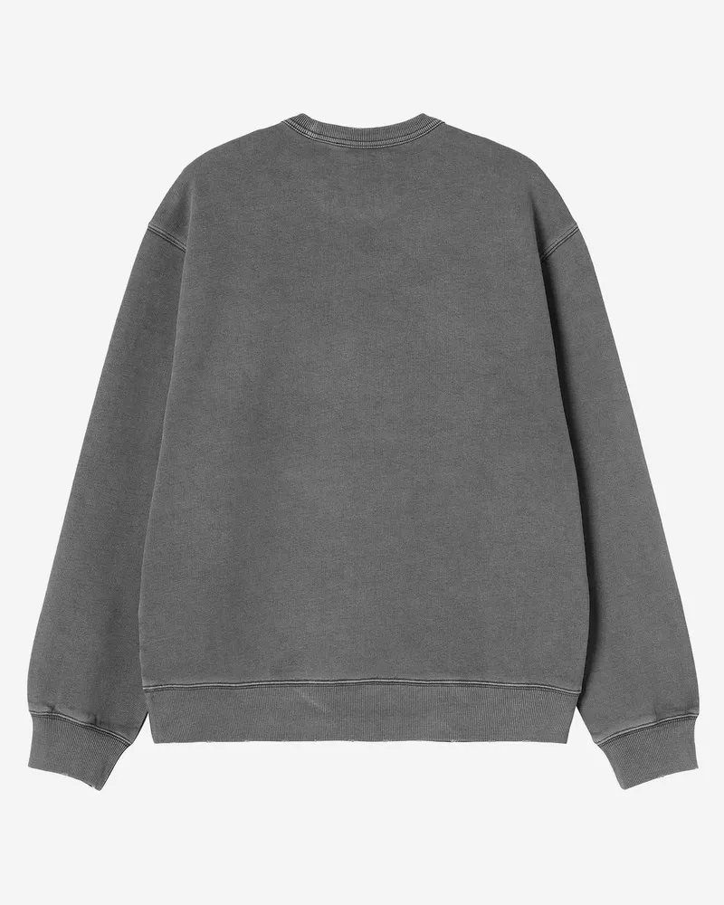 Carhartt WIP Men's Sweatshirt With Logo Grey Cotton Sweatshirts Sweater Gray