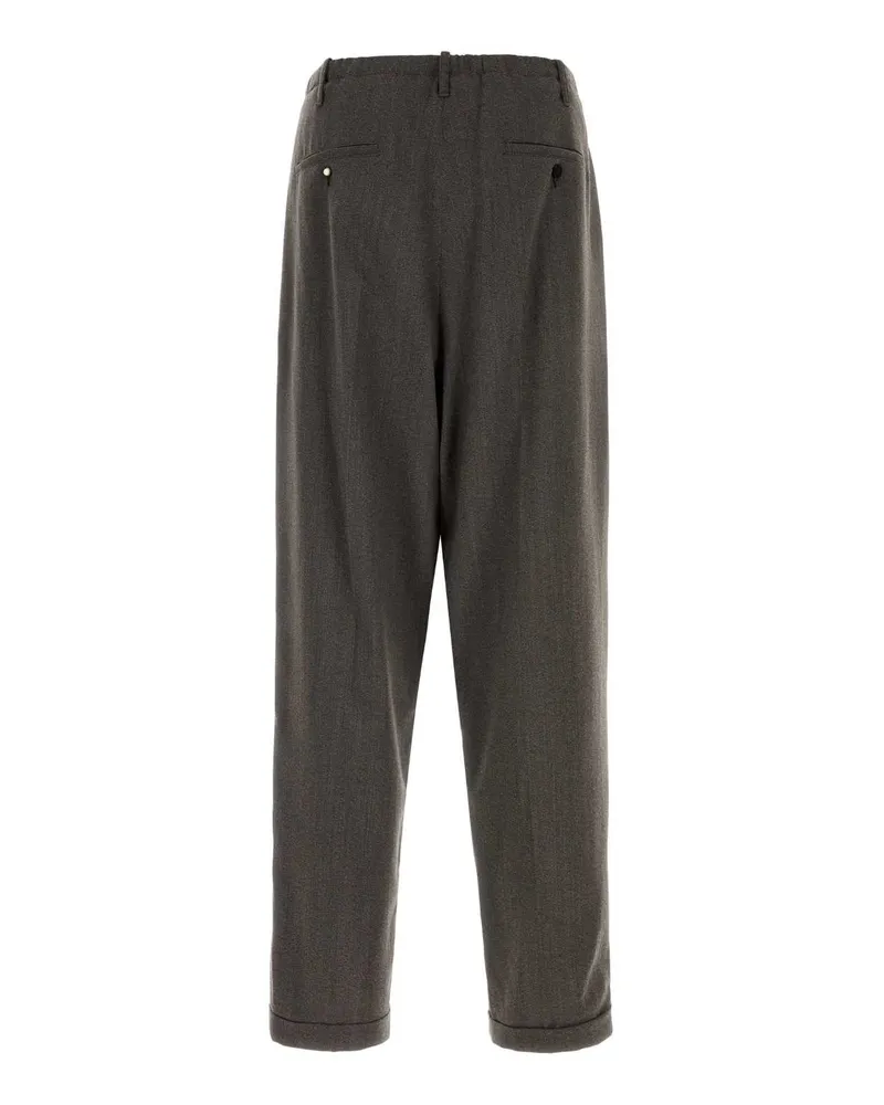 Magliano Men Pants Brown Wool Nylon Polyester Brown