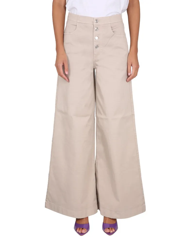 Department 5 Yoko Extraflare Trousers — Beige Beige