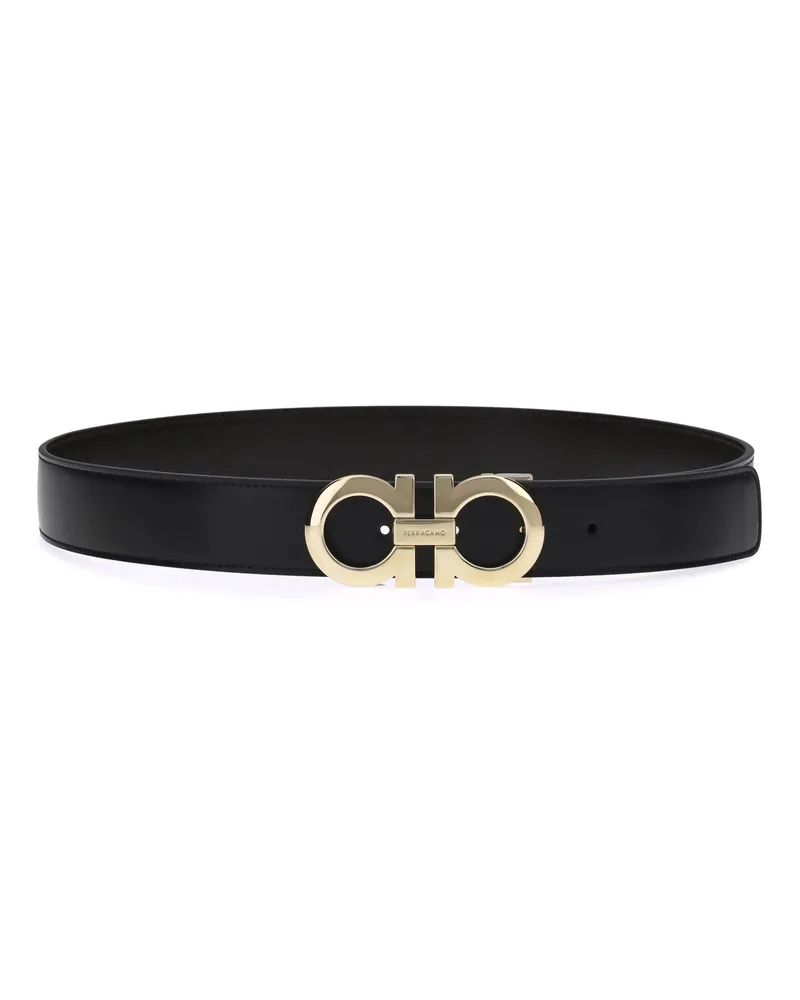 Ferragamo Gancini Belt — Black Black