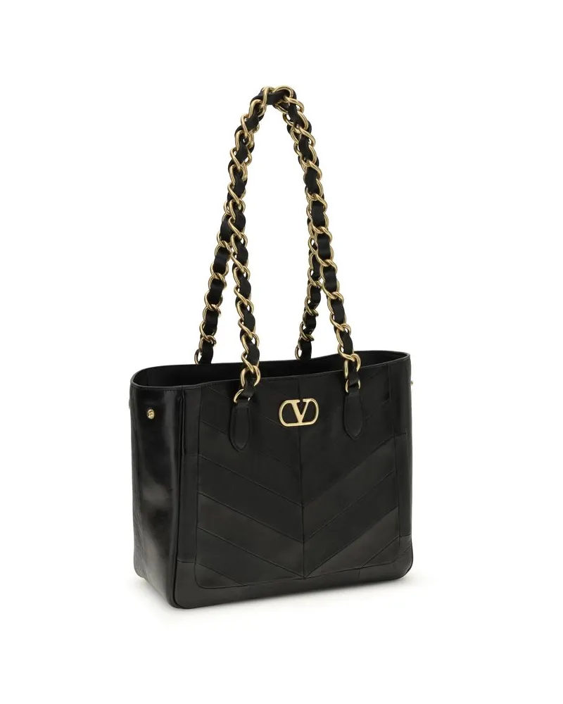 Valentino Garavani Women's Black Napa Leather - Calf Bos Taurus Shoulder Bag Black