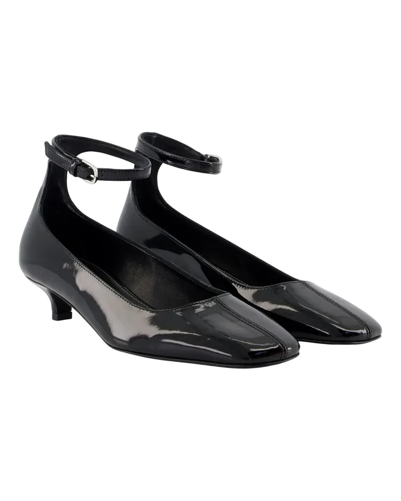 Totême Women's Anklet Pumps -  Leather Black Calfskin Shoes Black