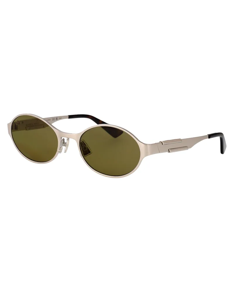 Bottega Veneta Unisex Sunglasses Bv1456s Silver Metal Silver