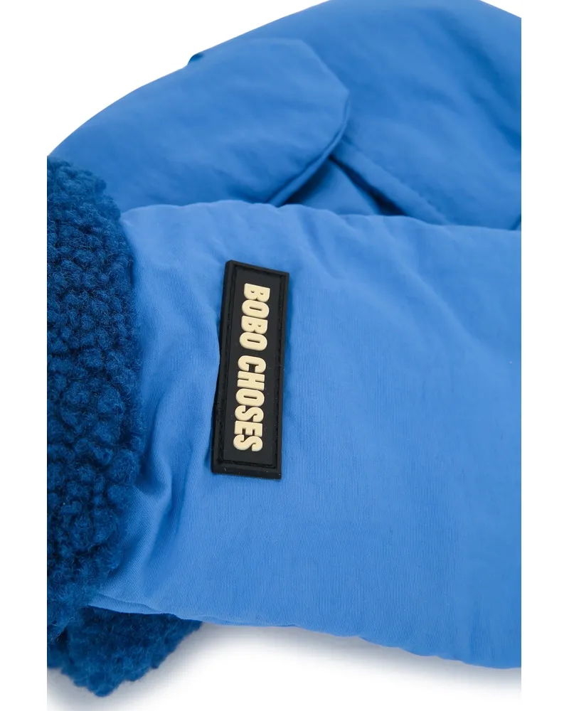 BOBO CHOSES Boys' Bicolor Mittens Blue Cotton Cappelli Hat Blue