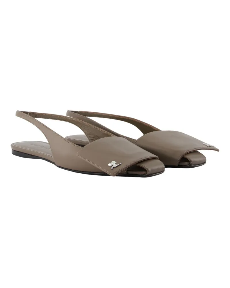 Courrèges Women's Fold Sandal Brown Calfskin Brown
