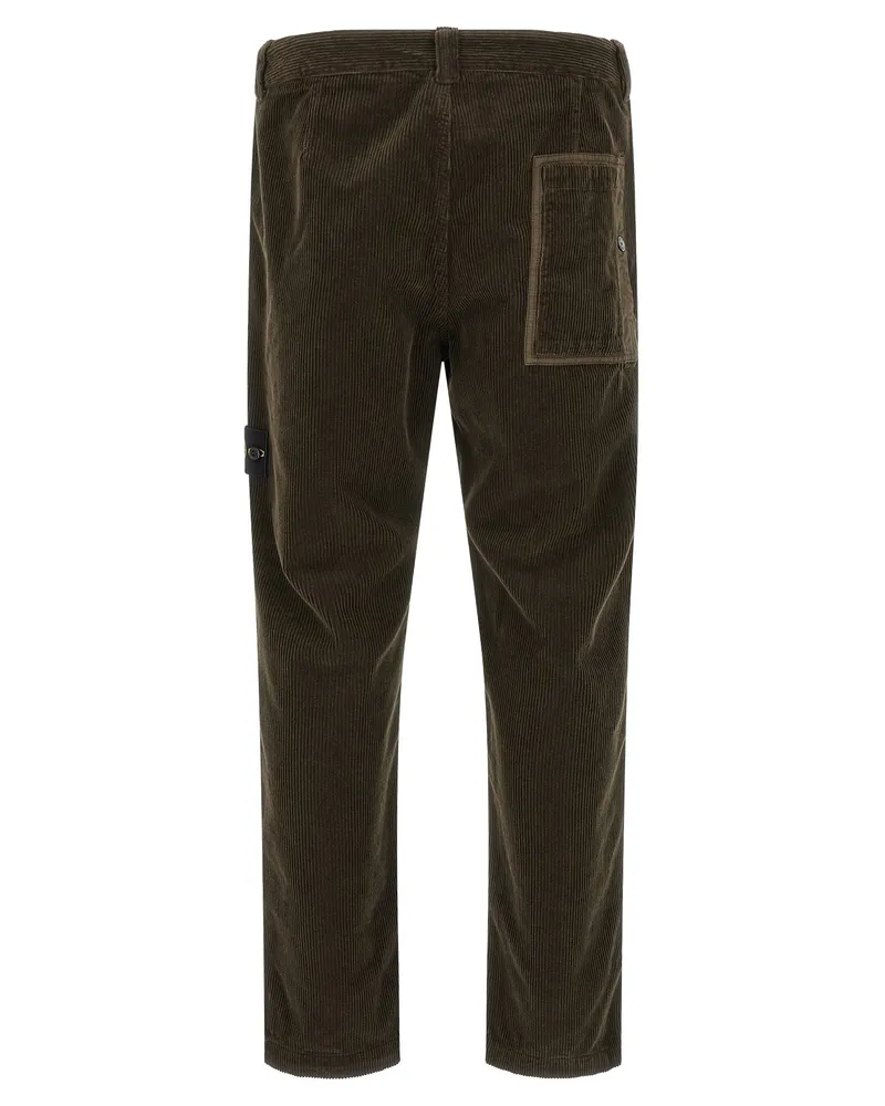 Stone Island Men's Gray Cotton Casual Pants Gray