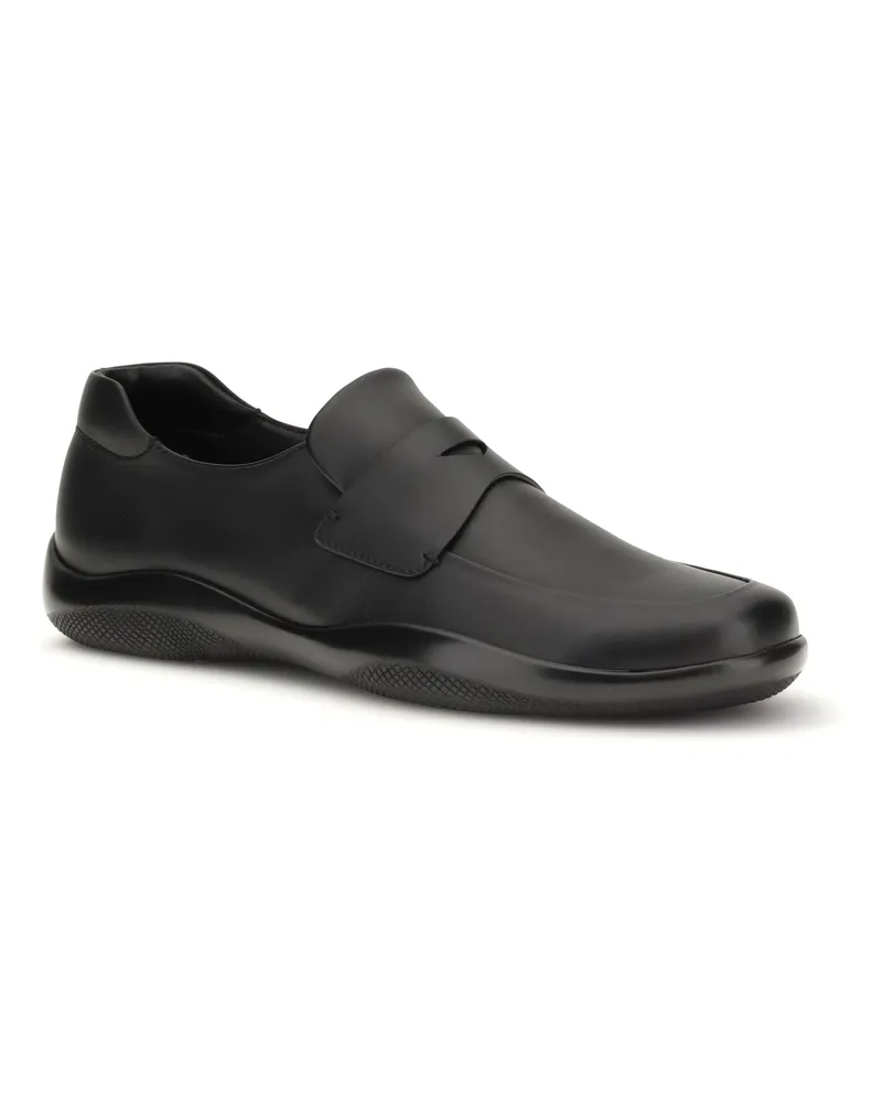 Prada Men's Loafers Toblach Black Leather Calf Black