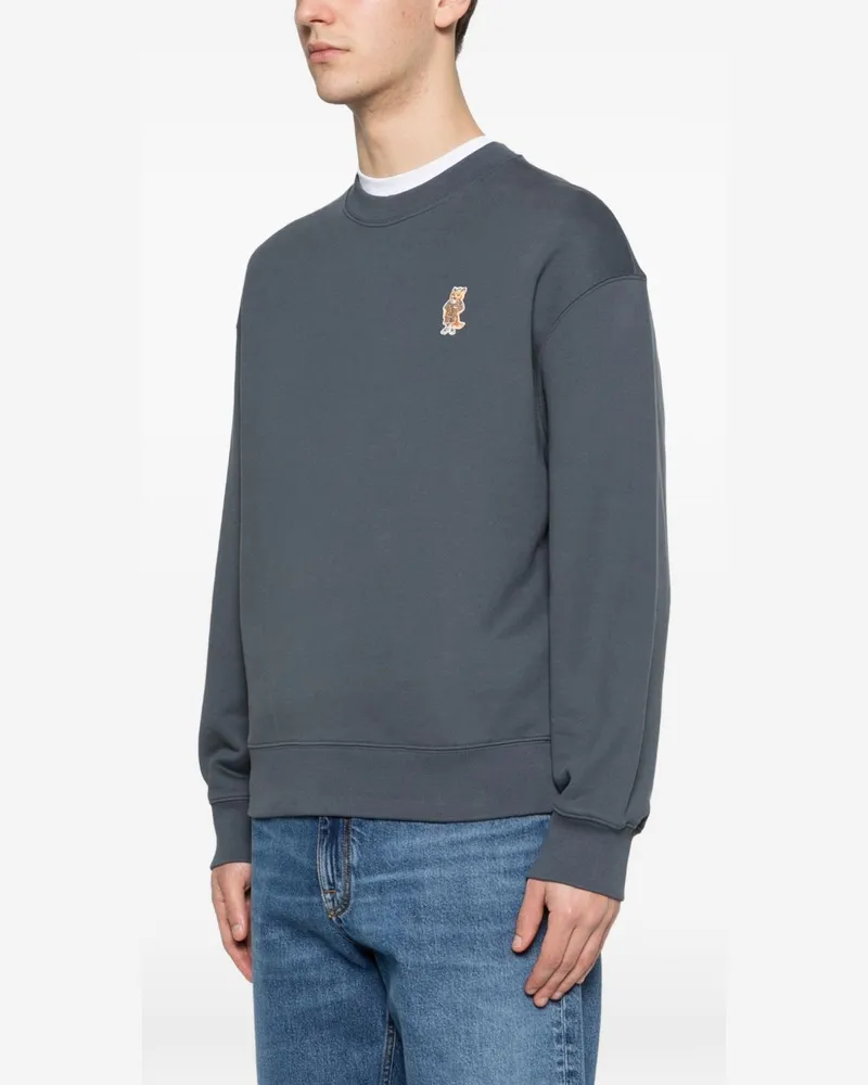 Kitsuné Dressed Fox Sweatshirt — slate blue Slate