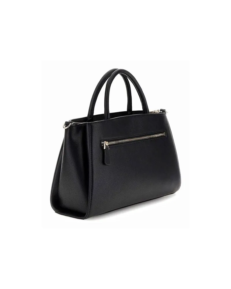 Guess Mimina Girlfriend Synthetic Satchel — Black Black