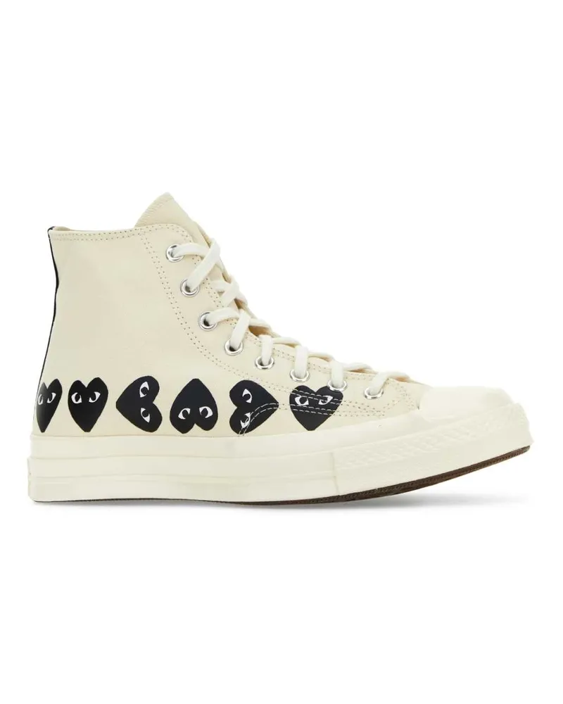 Comme des Garçons Men's Ivory Canvas Comme Des Garã§ons X Converse Sneakers White Cottonsolerubber White