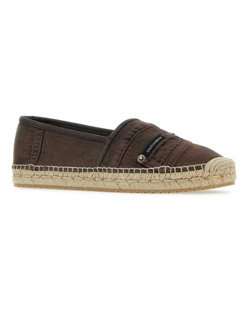 Dolce & Gabbana Men's Brown Denim Espadrilles Marrone Espadrillas Brown