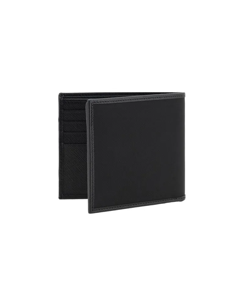 Prada Men's Black Recycled Polyamide Wallet Black