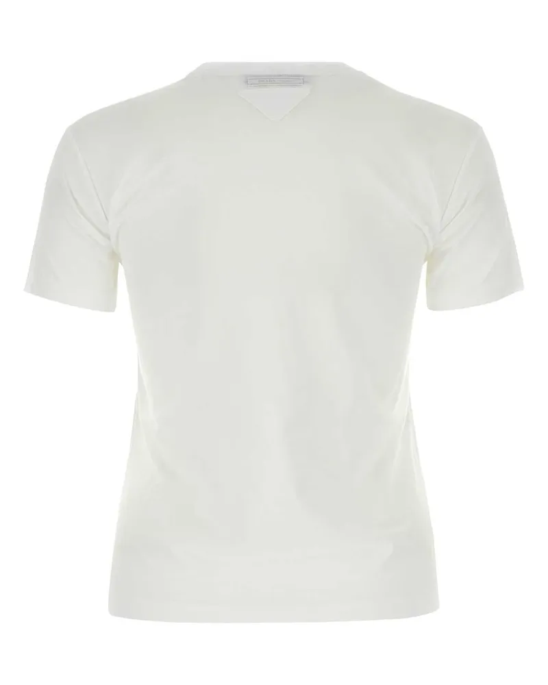 Prada Women's White Cotton T-Shirt Set Bianco Exterior Exterior: T-shirts And Polos White