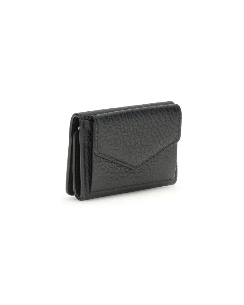 Maison Margiela Women's Black Calf Leather Bos Taurus Wallet Black