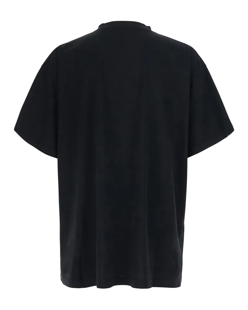 Balenciaga Maxi Logo Graphic T-Shirt — Black Black
