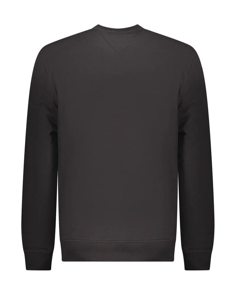 Tommy Hilfiger Logo-Print Cotton Sweatshirt — Black Black