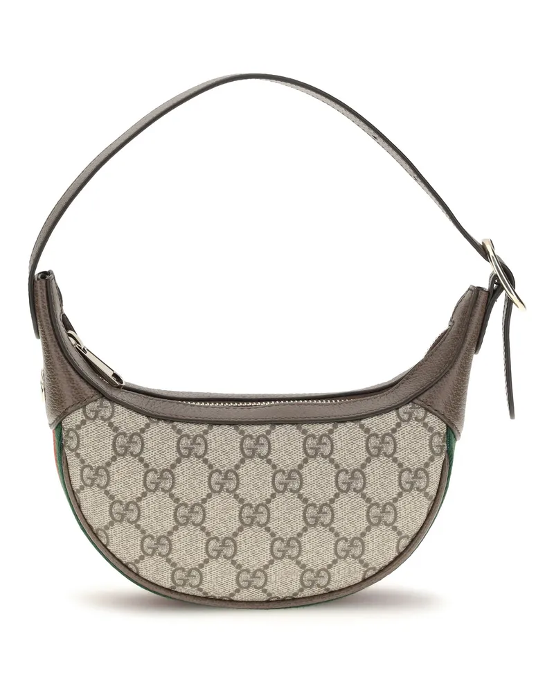 Gucci Women's Shoulder Bag Small Ophidia Coated Gg Old Brown-Black-Steel-Green Fabric Handbags Brown/black/steel/green Hand Multicolor