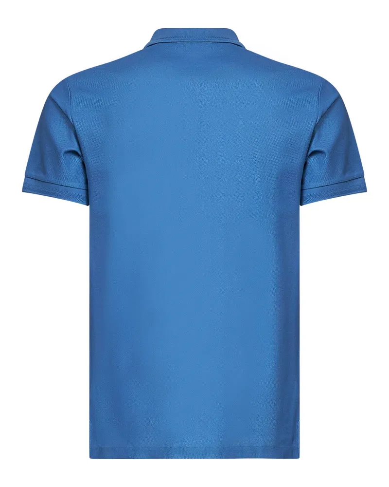 Burberry Men's Polo Shirt Pool Blue Cotton Light T-shirts And Polos Blue