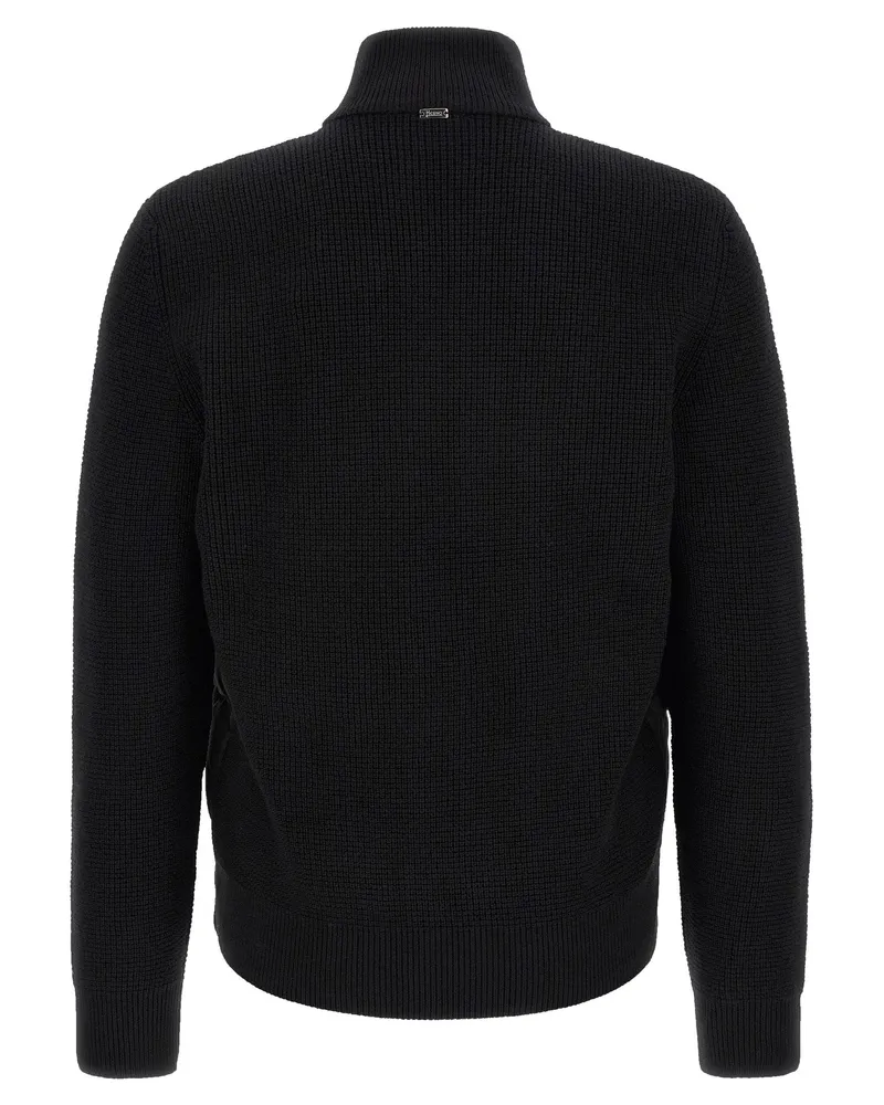 Herno Quilted Hybrid Jacket — Black Black