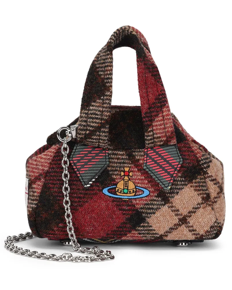Vivienne Westwood Women's Handbag Multicolour Tweed Wool Handbags Hand Bags Multicolor