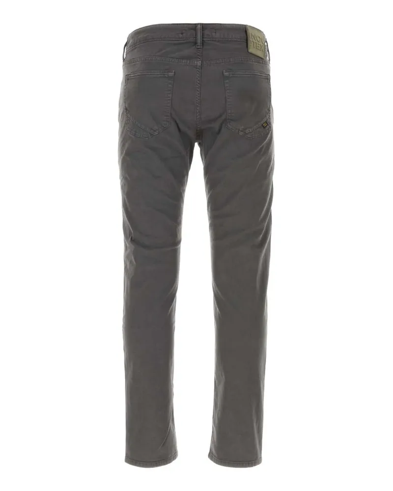 Incotex Men's Dark Grey Stretch Cotton Pant Antracite Exterior: Elastan Pantaloni Trousers Gray