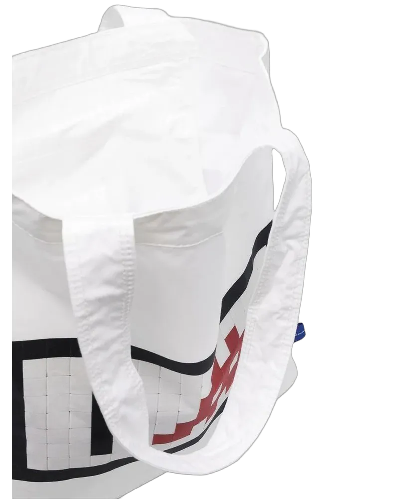 Comme des Garçons Women's Space Invaders Logo Shopping Bag White > Tote White