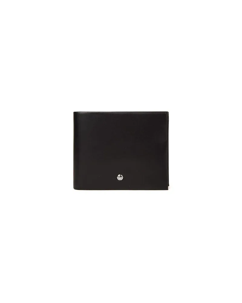 MOMO DESIGN Men's Wallet Black Genuine Leather Bags Black
