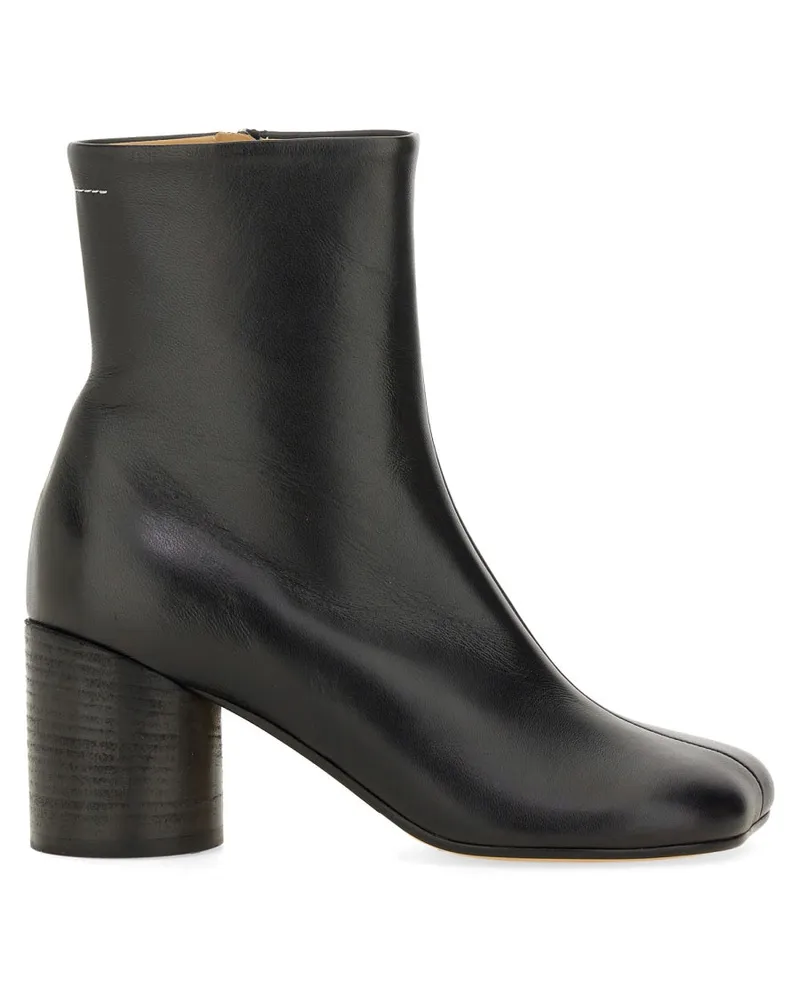 Maison Margiela Sheepskin Leather Ankle Boots — Black Black