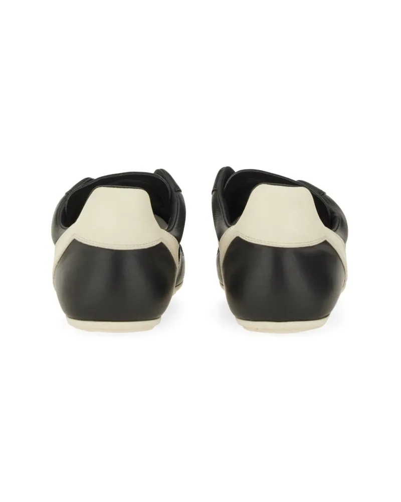 Rick Owens Leather Sneaker — Black Black