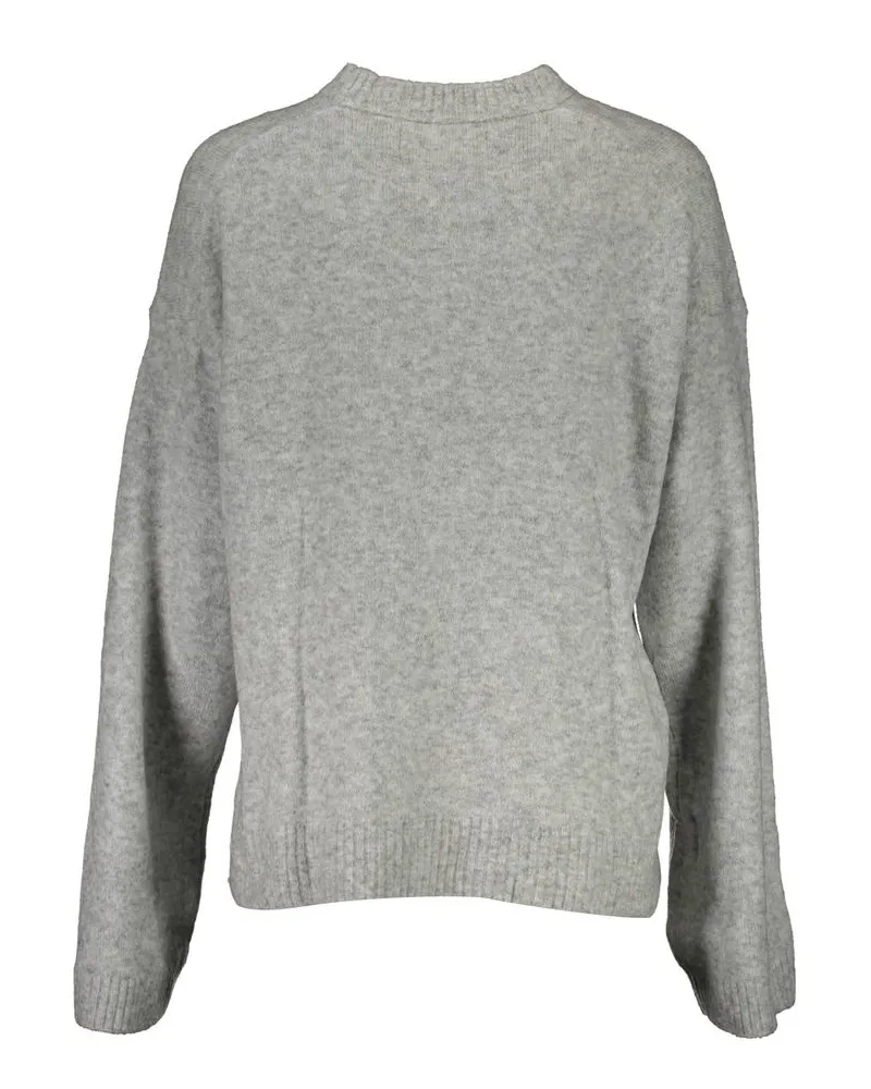 Calvin Klein Acrylic-Blend Crewneck Sweater — Gray Gray