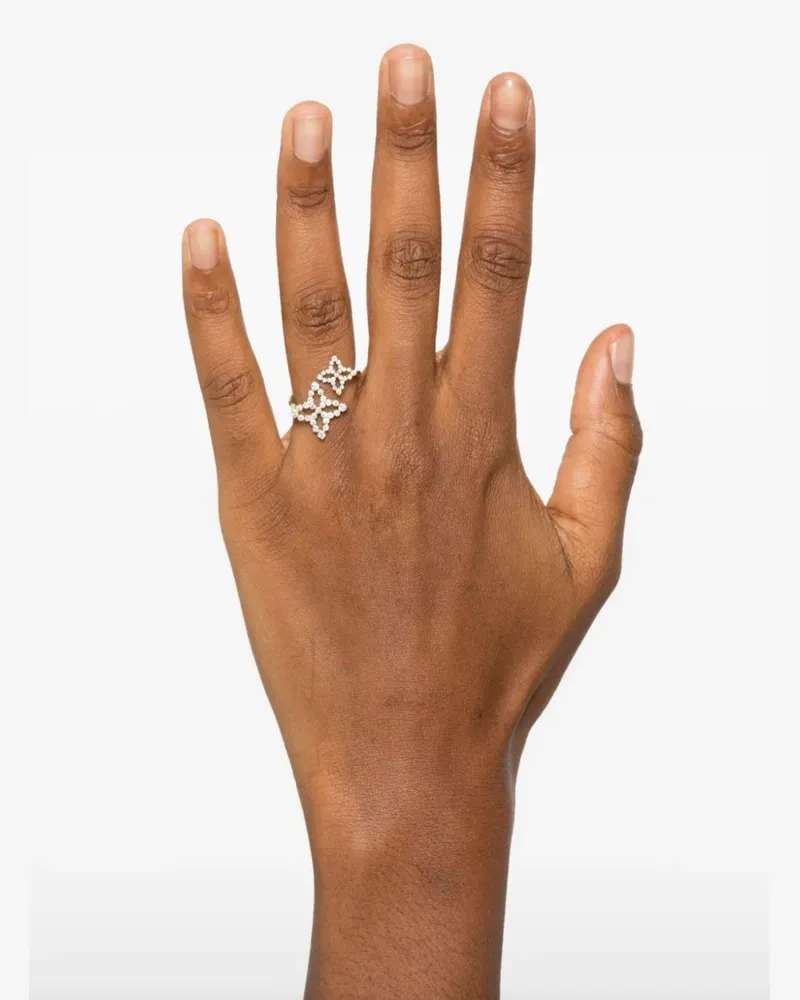 Roberto Coin Women's 18 Karat Gold Diamond Butterfly Ring Aw25 W Yellow