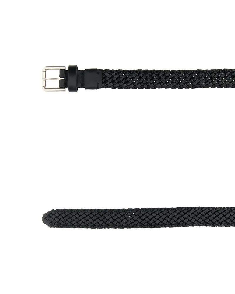 Dolce & Gabbana Men's Black Leather Belt Nero Exterior: Cinture Black