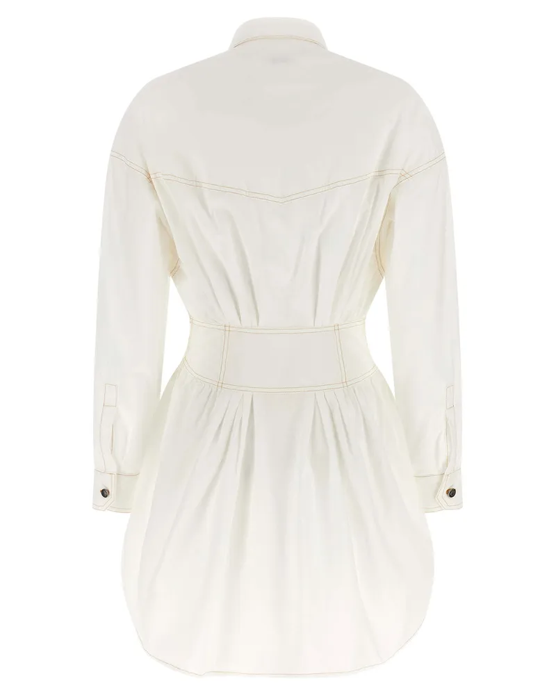 Versace Medusa Shirt Dress — White White