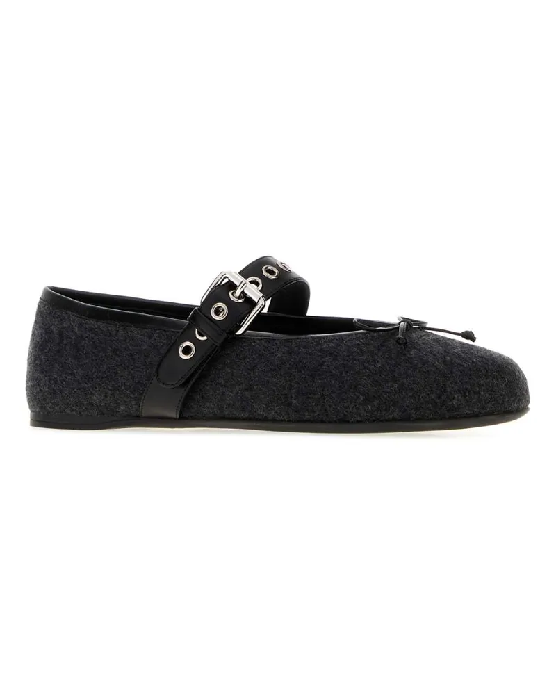 Miu Miu Ballerina Flat — Gray Gray