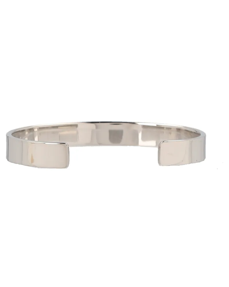 Maison Margiela Logo-Engraved Silver Bracelet — Silver Silver