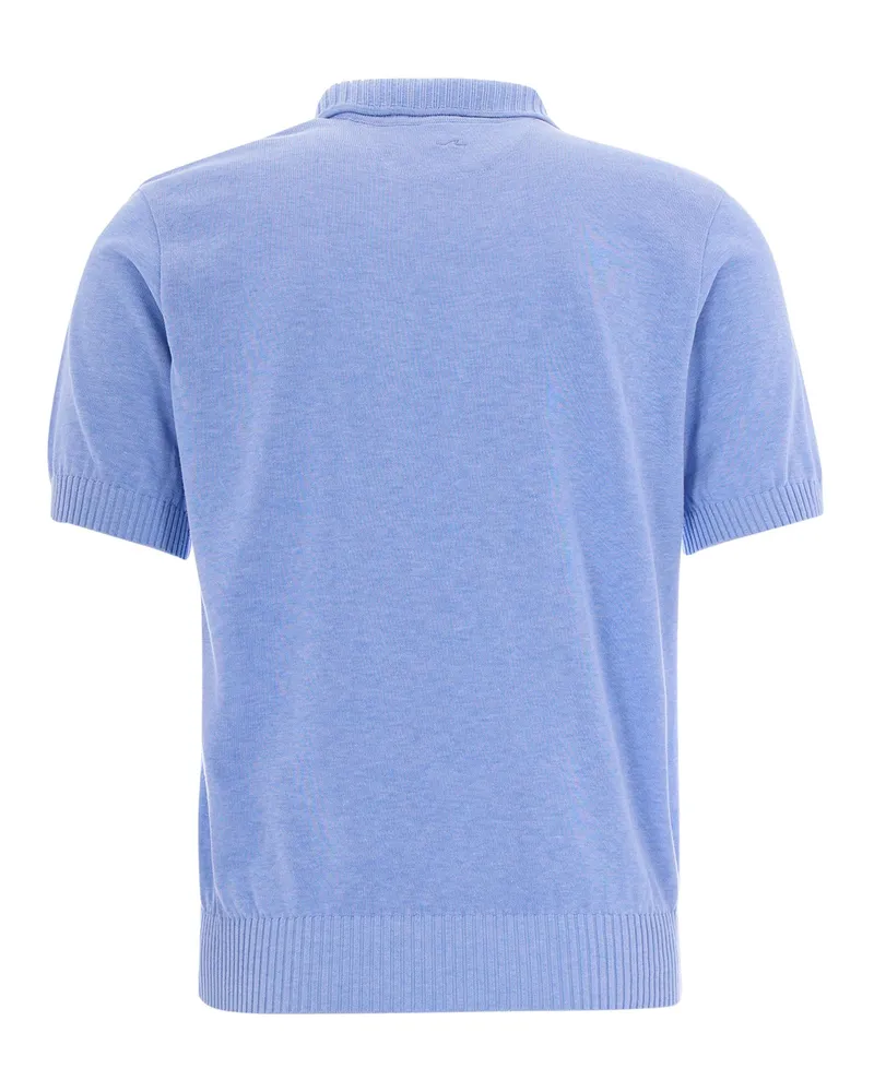 Paul & Shark Open-Collar Cotton Polo — Blue Blue