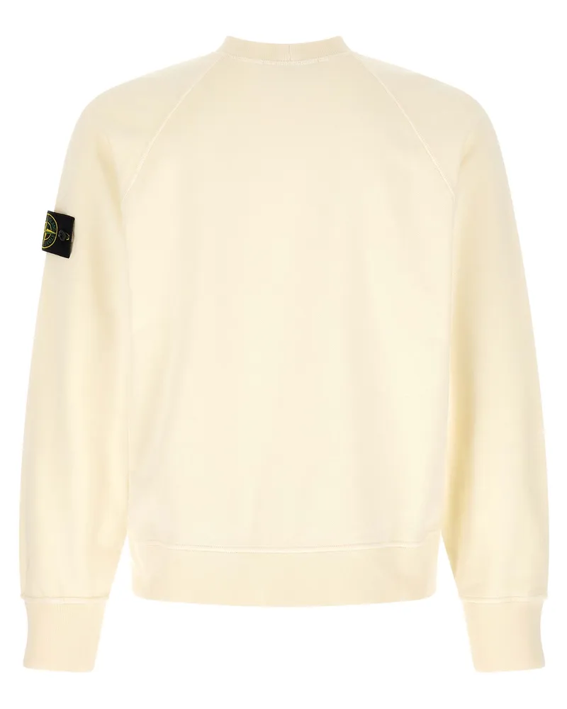 Stone Island Men's White Cotton Sweatshirt Clothing White