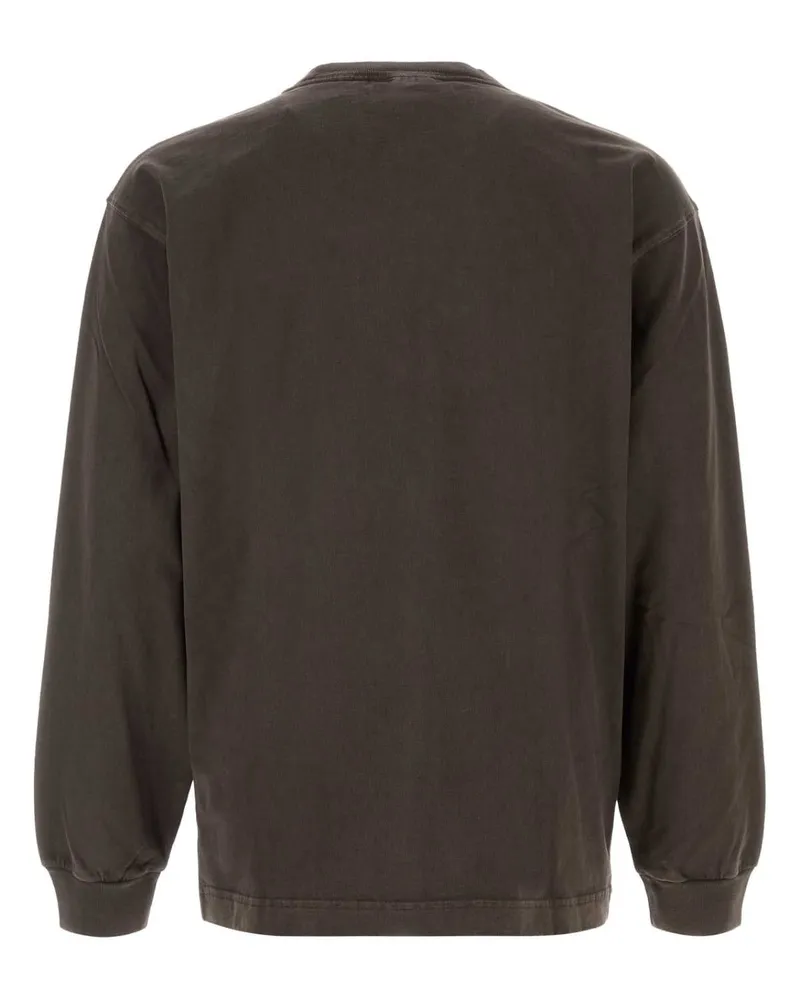 Carhartt WIP Long-Sleeve Woven Cotton T-Shirt — Brown Brown