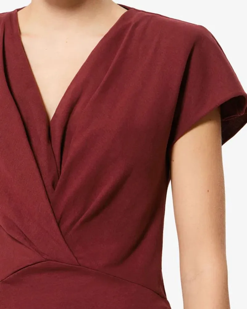 Isabel Marant Wrap Neckline Blouse — Bordeaux Bordeaux