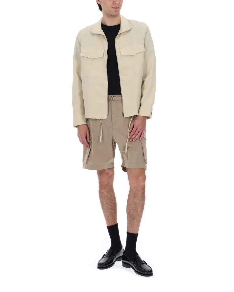 Paul Smith Cotton-Blend Cargo Shorts — Brown Brown