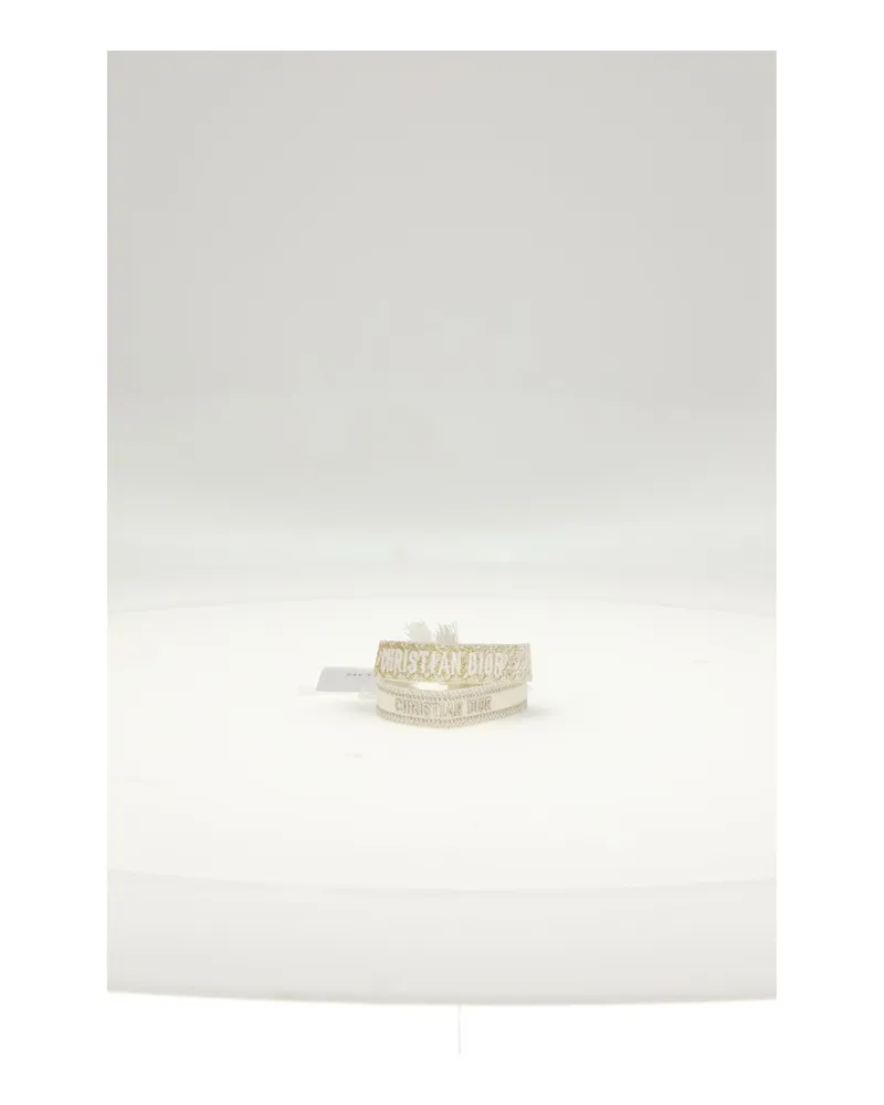 Dior Women's Woven Bracelet Gold Oblique Cotton Bracelets Gold