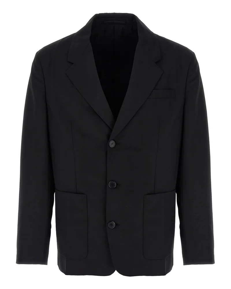 Prada Virgin Wool Blazer — Black Black