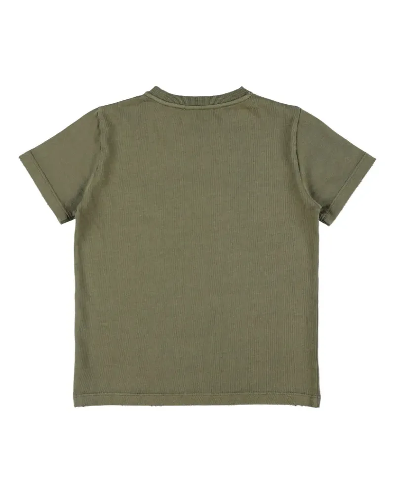 Golden Goose Kids' Logo-Embossed T-Shirt Ss26 Ch Olive