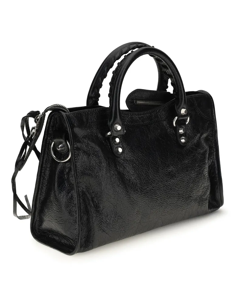 Balenciaga Women's Handbag Le City Black Lambskin Shoulder Bags Black