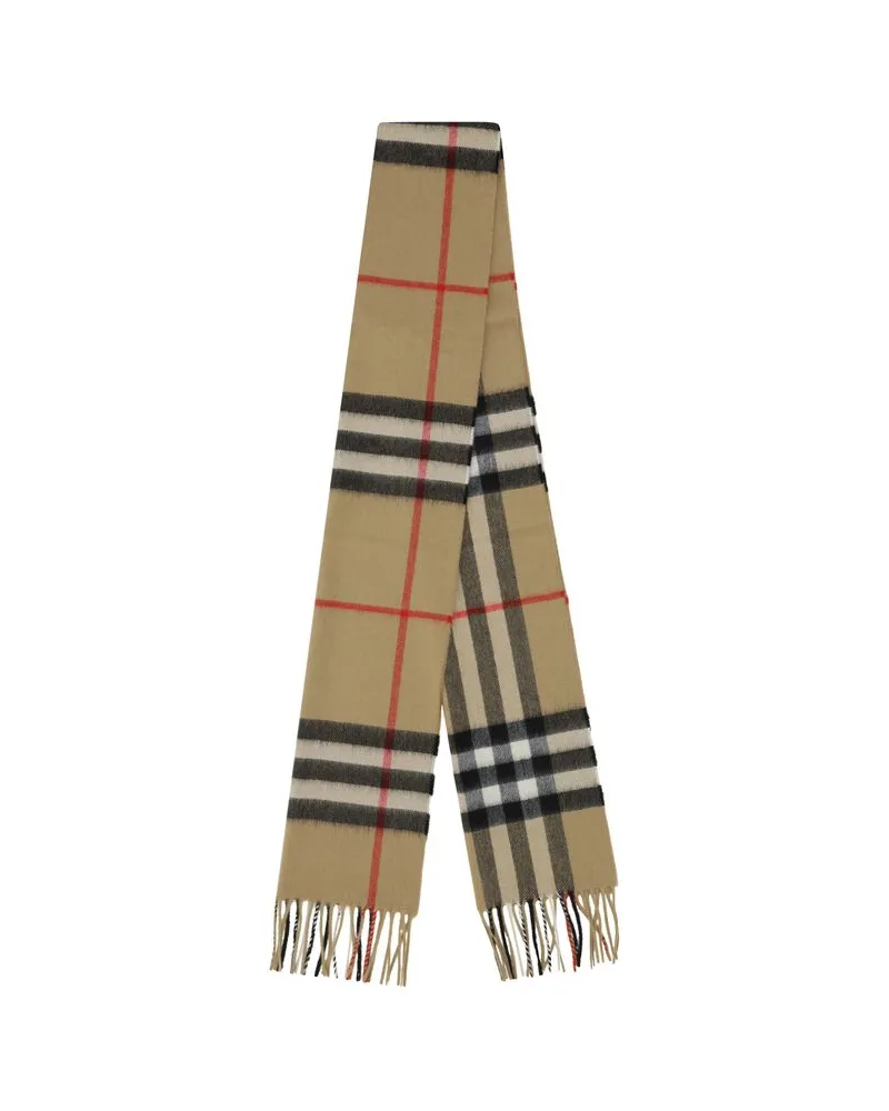 Burberry Women's Brown Cashmere Scarf Beige
