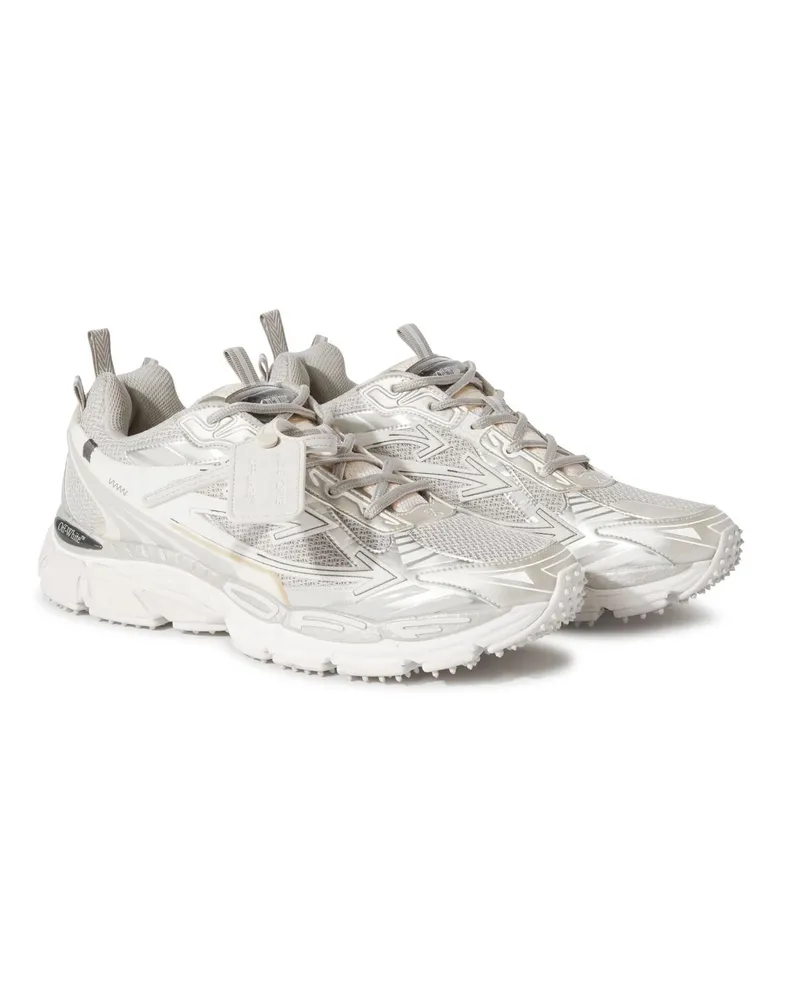 OFF-WHITE Men's Sneakers Be Right Back Light Grey-Black Polyurethane Trainers Grey/black Gray