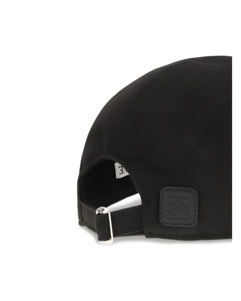 Loewe Men Baseball Hat Black Cotton Black