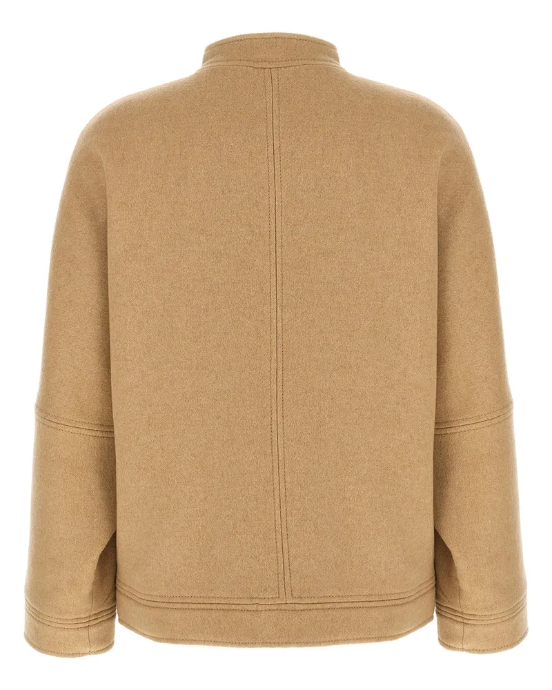 Max Mara Women's Beige Cashmere Bomber Clothing Beige